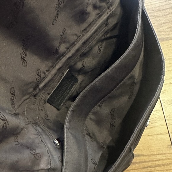 Fossil Black Leather Messenger Crossbody Bag Card Organizer Pockets 75082 *READ* - Picture 7 of 16